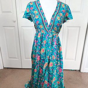Flower Maxi Wrap Dress